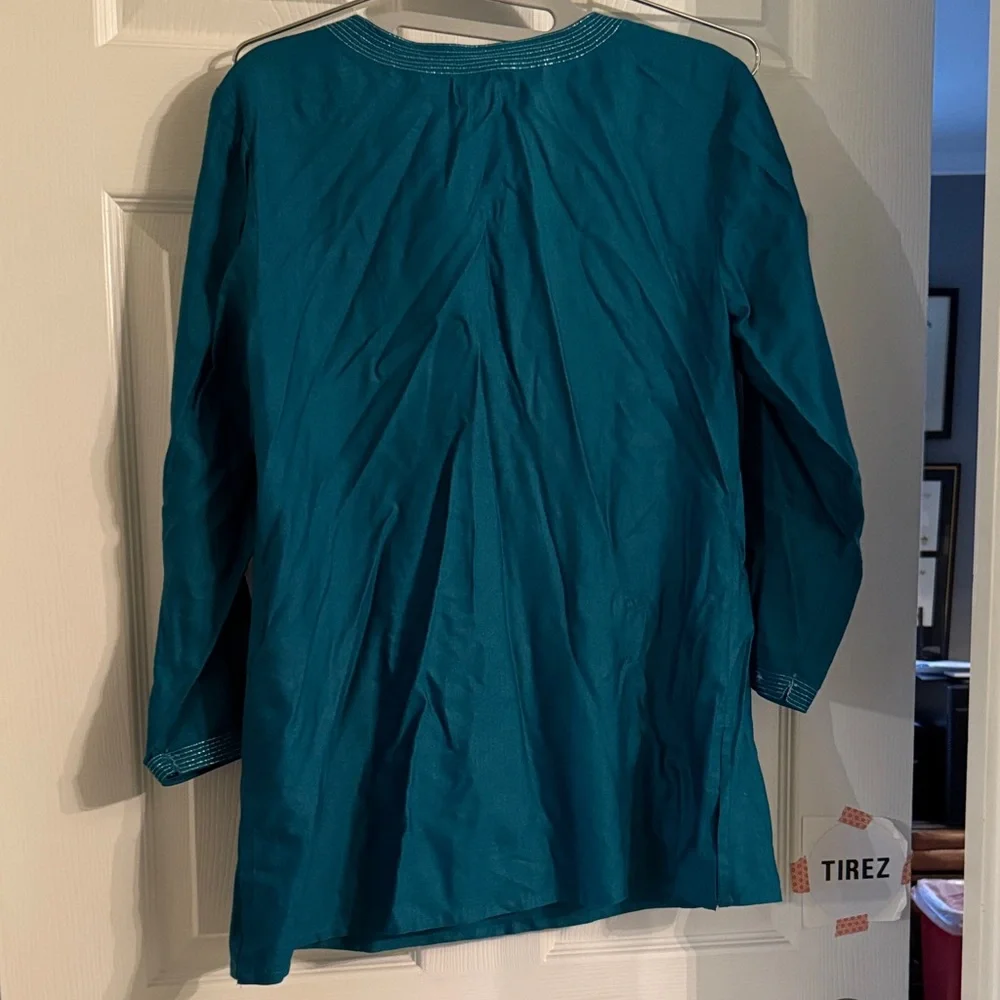 Fabindia Deep Teal Tunic for Women - Picture 8 of 9